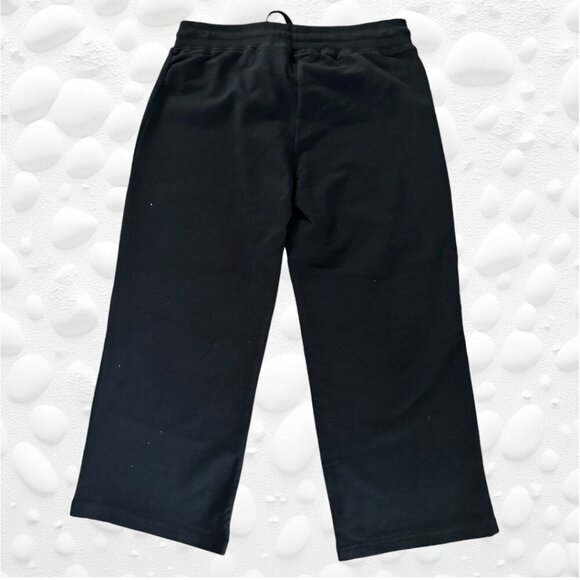 VINTAGE BCCG MaxAzria Black Lounge 3/4 length Sequin LOVE BCBG Logo Sweats - 30" - Picture 2 of 7